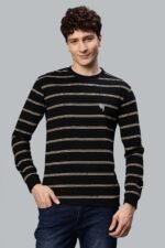 FS008 || Black Stripes || Full Sleeve Round Neck T-Shirt
