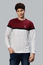 FS008 || Maroon || Full Sleeve Round Neck T-Shirt