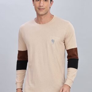 FS009 || Cream || Full Sleeve Round Neck T-Shirt