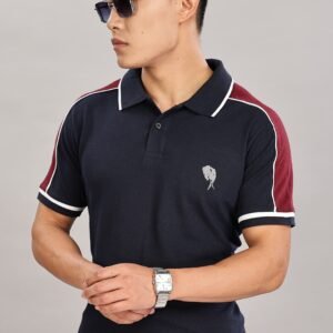 PR40 || Dark Navy || 100% Cotton Polo T-Shirt