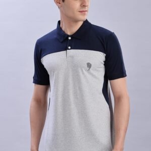 PR3 SS 001 || Navy Melange || 100% Cotton Polo T-Shirt