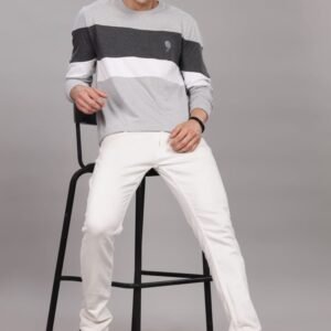 RFS010 || Grey Trio || Round Neck Full Sleeve T-Shirt