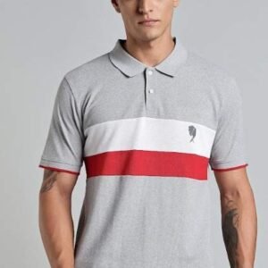 PR41 || GREY MELANG || 100% Cotton Polo T-Shirt