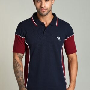 PR43 || Navy|| 100% Cotton Polo T-Shirt