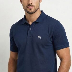 PR46 || NAVY|| 100% Cotton Polo T-Shirt